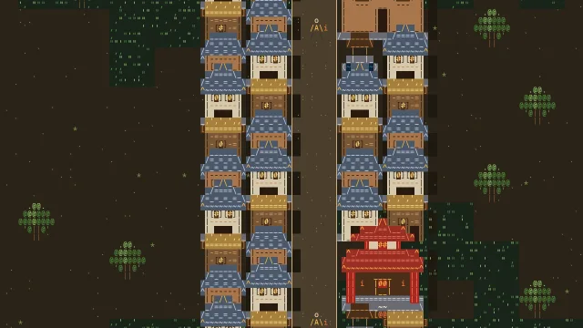 The first look of the game: letters in a 10×5 tile. It is still there as the low graphics setting.